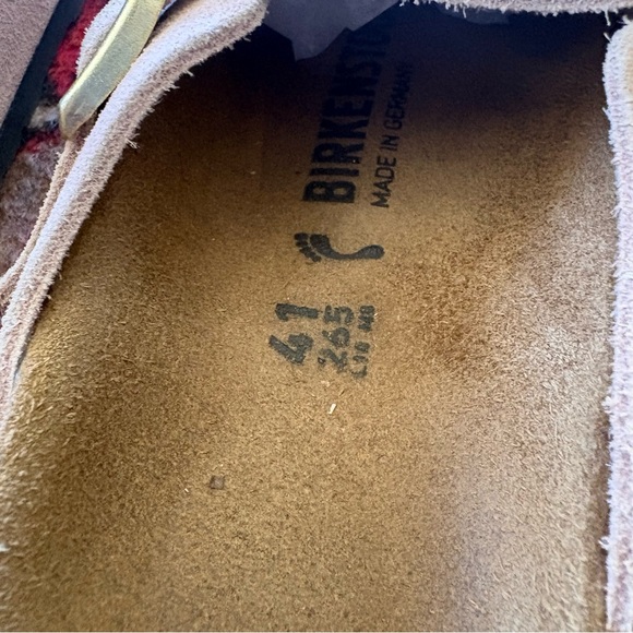 Birkenstock Boston Clog Suede Slip-On Comfort Size 41 Light Rose - Picture 10 of 14